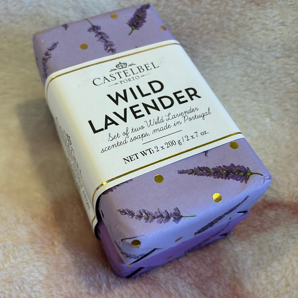 Castelbel Porto Scented Wild Lavender portugal Artisinal Soap Duo 2x7oz NWT
